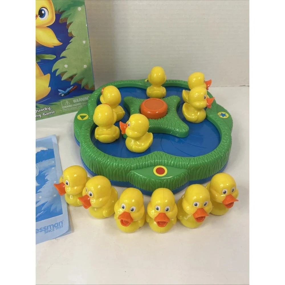 Pressman Lucky Ducks Game Motorized Memory Color  Matching Preschool Board  Game